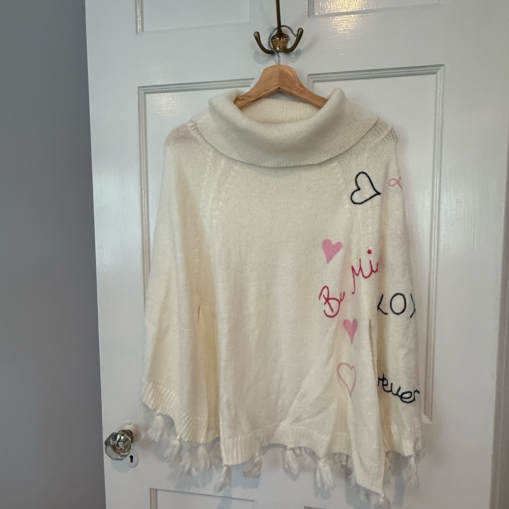 Lilly Pulitzer Kip Wrap Coconut Love Toss Poncho Be Mine S/M Small / Medium - Picture 3 of 8